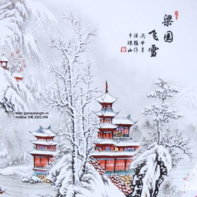 BỘ BÌNH ĐĨA CẢNH TUYẾT